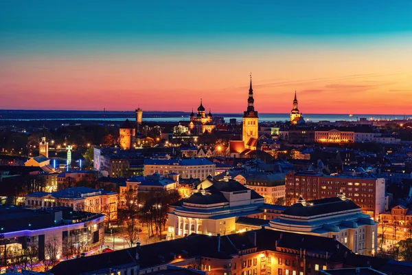 Tallin vista al atardecer — Foto de Stock