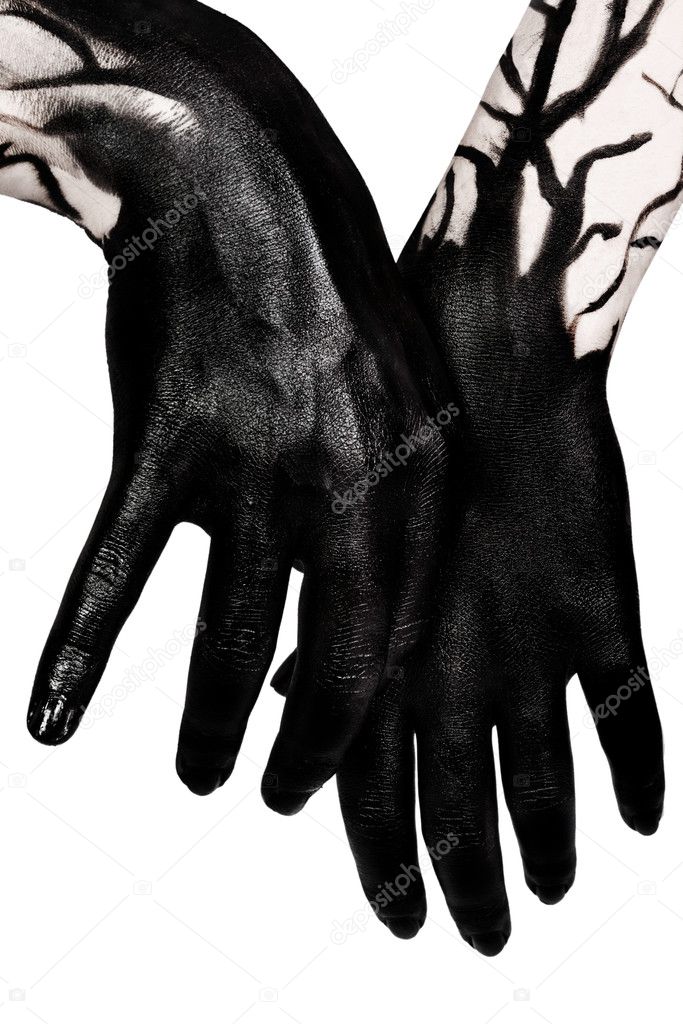 Black hands. Zombie apocalypse