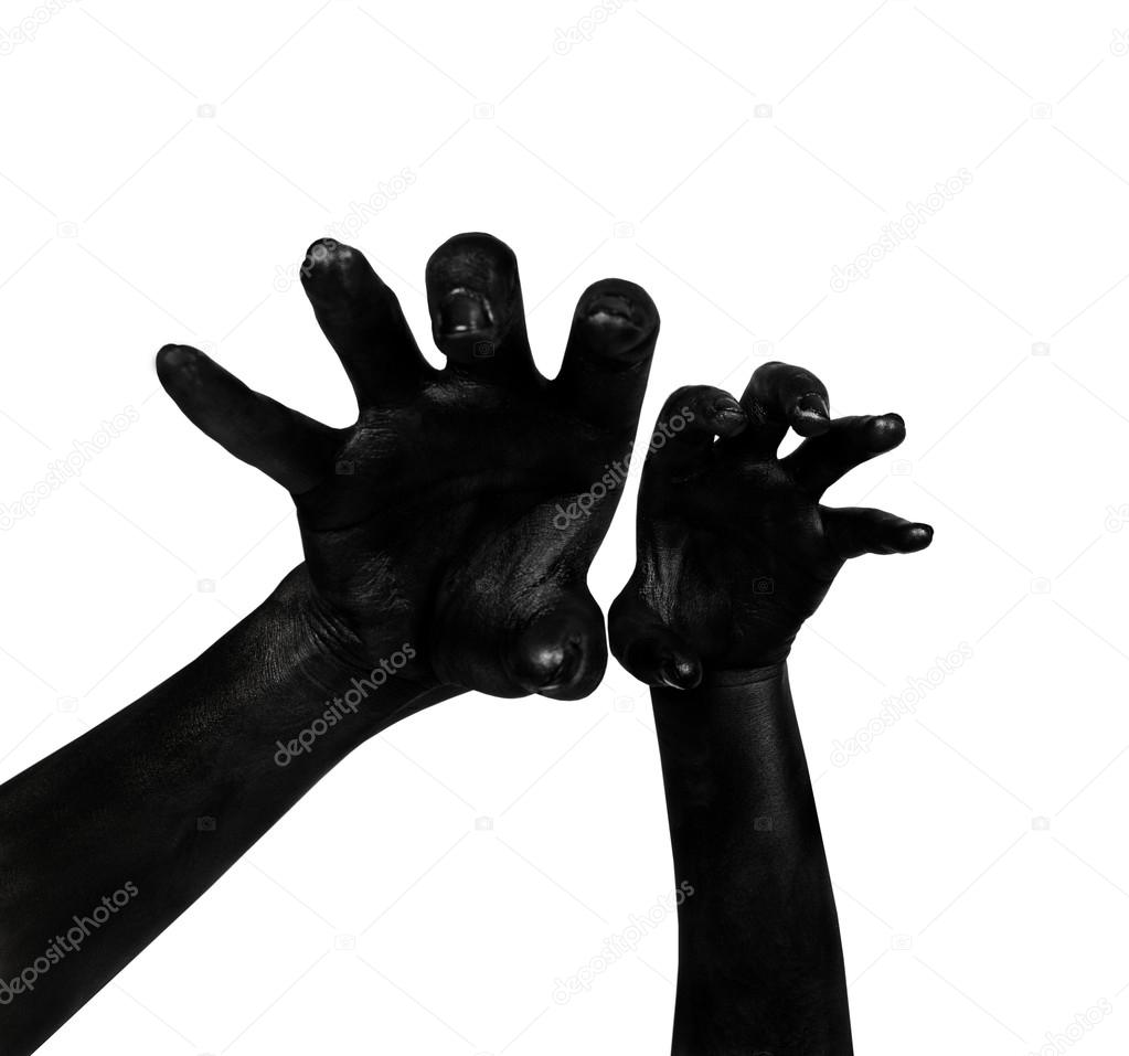 Black hands. Zombie apocalypse