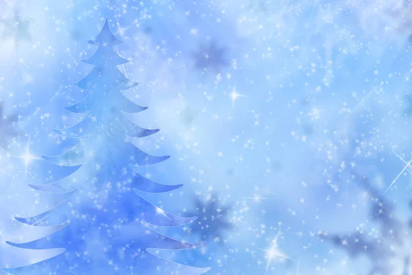 Albero di Natale. sfondo invernale — Foto Stock