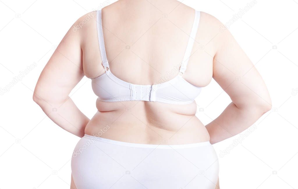 fat woman in lingerie (overweight, obesity)