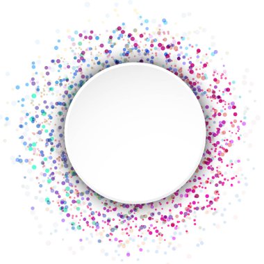 Renkli daire sıçramak reklam işareti