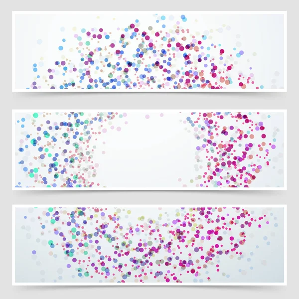 Κεφαλίδα dot πιτσιλίσματα πολύχρωμο φωτεινό ουράνιο τόξο — Διανυσματικό Αρχείο