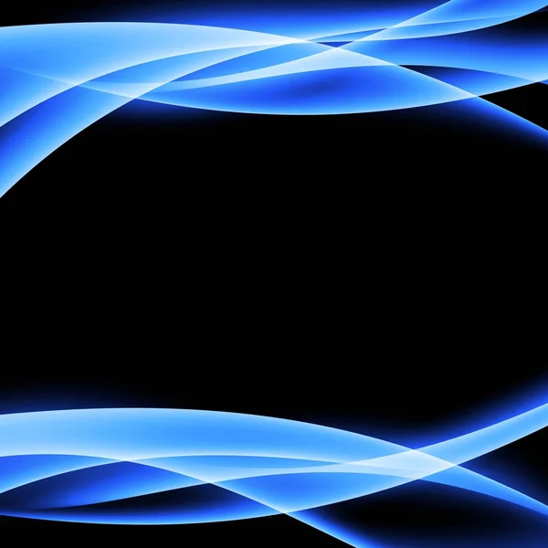 Blå futuristiska swoosh hi-tech wave mörk layout — Stock vektor