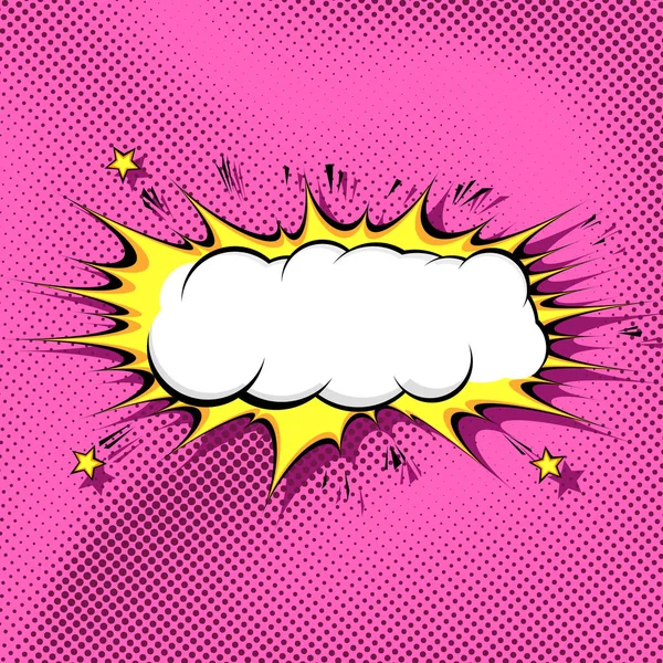 Pop-art bande dessinée modèle de fond nuage — Image vectorielle