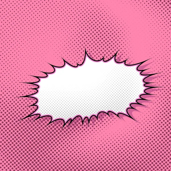 Estilo pop-art rosa nuvem explosão abstrata — Vetor de Stock