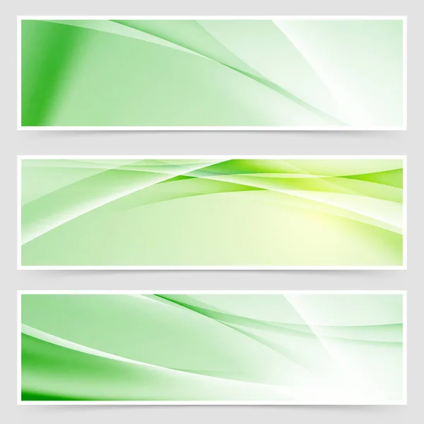 Bright ecological web header collection — Stock Vector