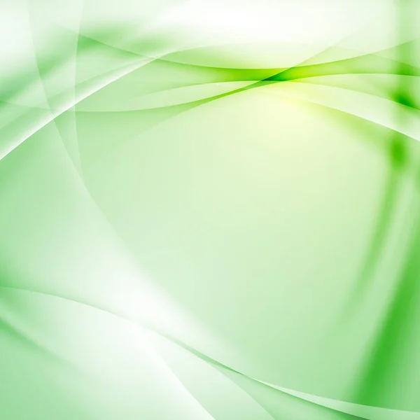 Carpeta verde swoosh línea fondo abstracto — Vector de stock