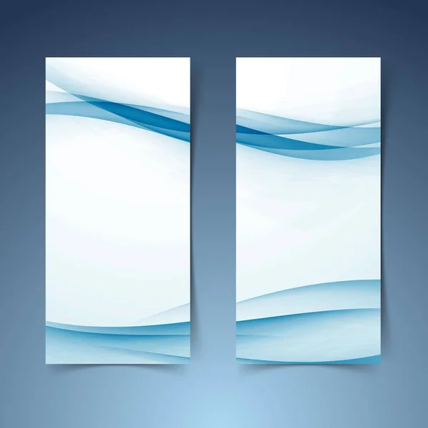 Banner de linha oi-tech suave abstrato azul — Vetor de Stock