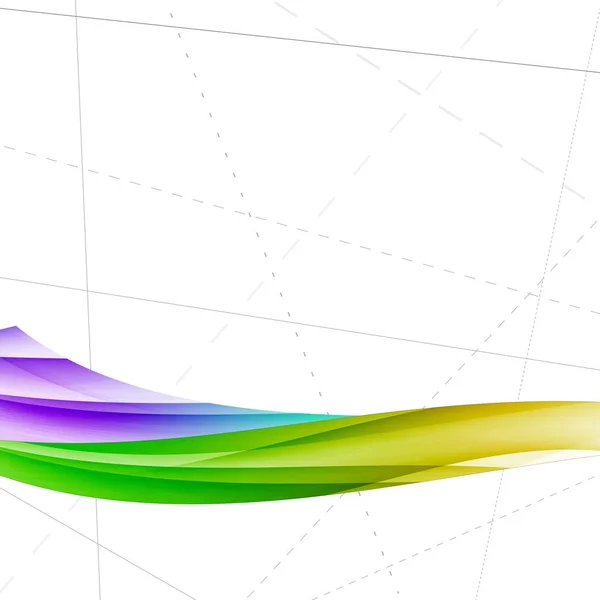 明亮的彩色波形文件夹行模板 — 图库矢量图片
