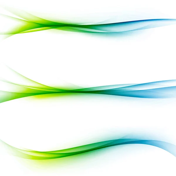 Brilhante verde azul velocidade linhas abstratas fluxo — Vetor de Stock