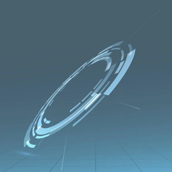 Transparente futuristische Scheibe orbitales Element Hintergrund — Stockvektor