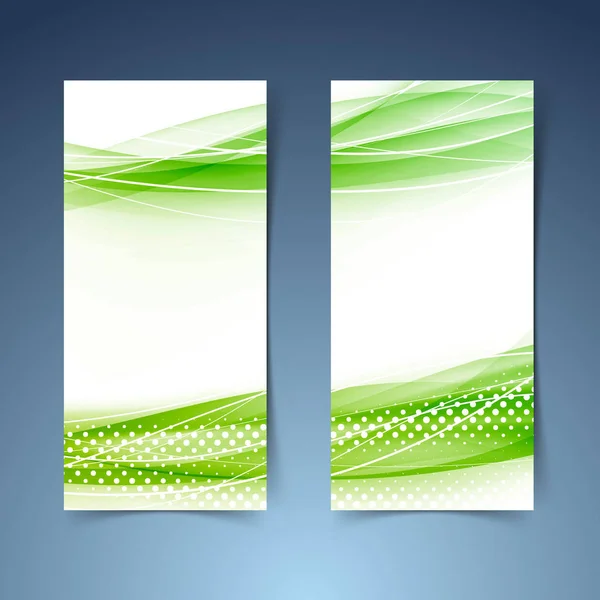 Écologique moderne abstrait bannière swoosh — Image vectorielle