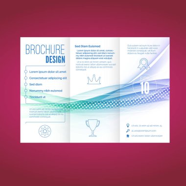 Işık dalga satır soyut broşürü 