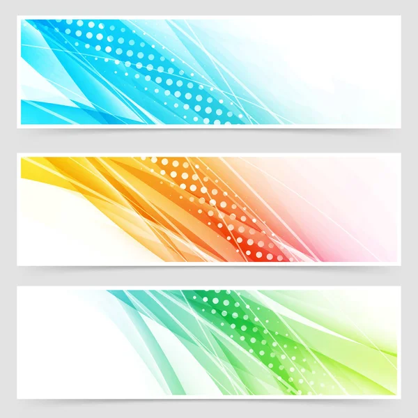 Bright colorful modern futuristic dotted headers — Stock Vector