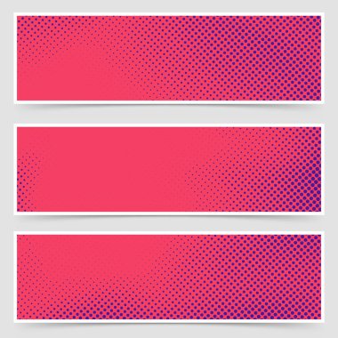 Noktalı pop sanat retro tarzı parlak başlık koleksiyonu