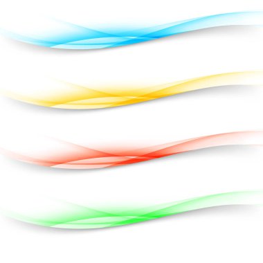 Güzel modern yarı tonlu parlak web üstbilgileri koleksiyonu. Dalga fütüristik pürüzsüz canlı bölücü altbilgi satırları uçabiliyor. Vektör çizim