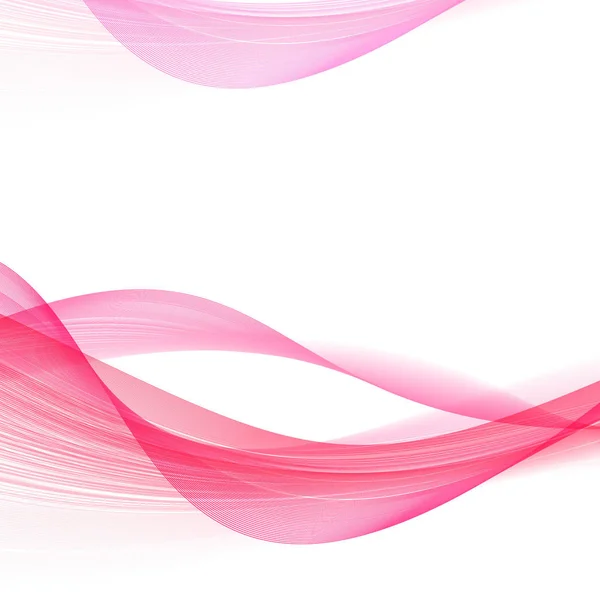 Líneas Suaves Suaves Color Rosa Abstracto Sobre Blanco Moderno Diseño — Archivo Imágenes Vectoriales