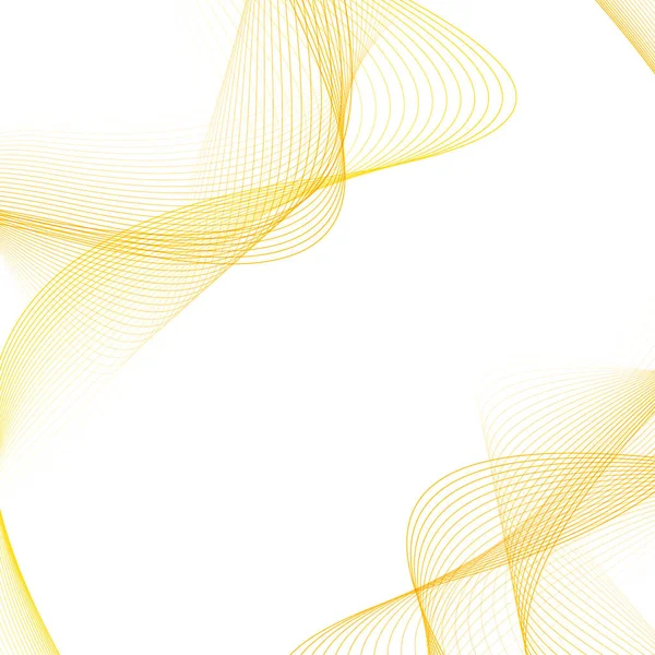 Satin Soft Mild Golden Lines Layout Abstract Blend Swoosh Modern — Stock Vector