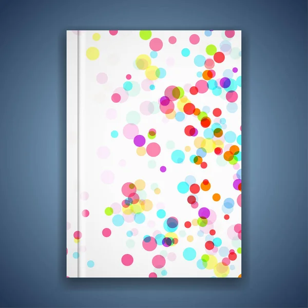 Bright Color Dots Shimmer Folder Template — Stock Vector