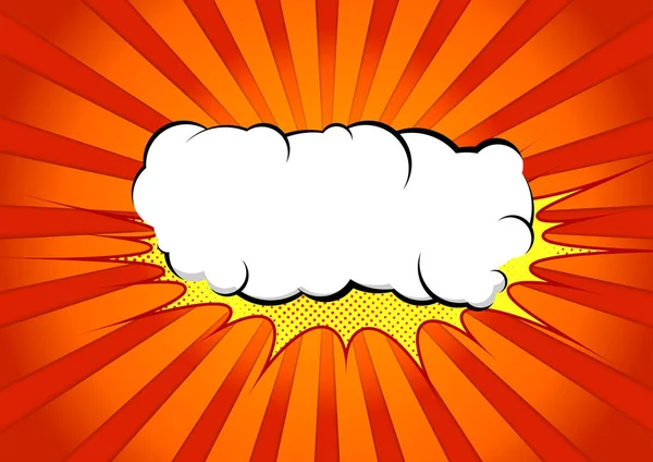 Brillante Abstracto Arte Pop Cómic Splash Cloud — Vector de stock