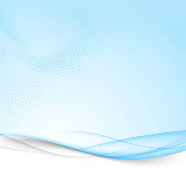 Nowoczesny Niebieski Folder Kropkowane Tło Układ Gładkie Abstrakcja Wave Granicy — Wektor stockowy