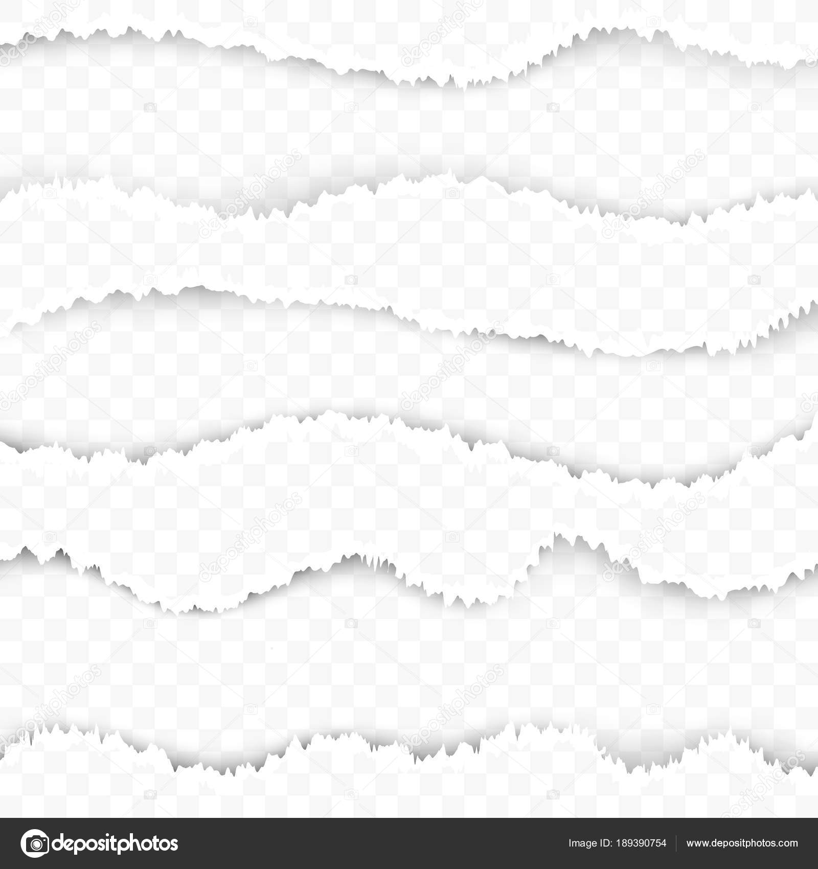 Torn Ripped Paper Transparent Background Template Easy Apply Layouts Image  Stock Vector by ©phyZick 189390754