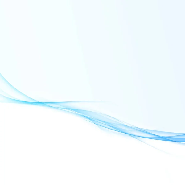 业务文件夹的蓝色波浪线设计 抽象图形透明未来高科技旋风梯度背景 烟雾曲线边框 矢量插图 — 图库矢量图片