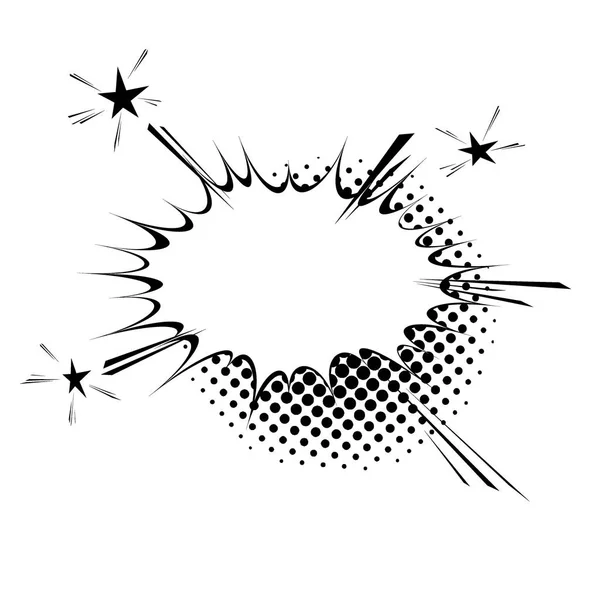 Style Explosion Expression Nuage Conception Rétro — Image vectorielle