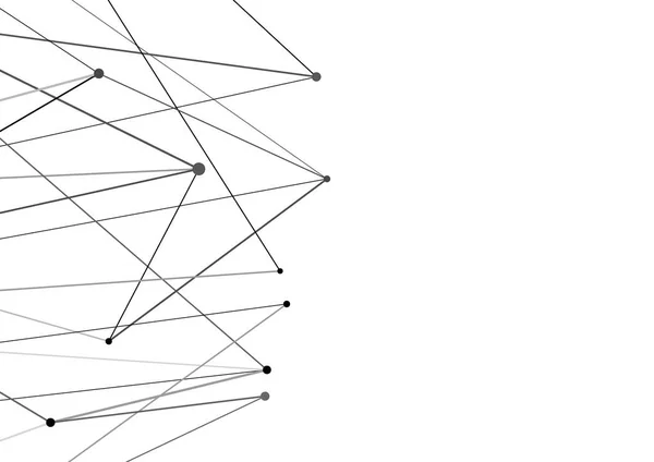 Fond Connexion Réseau Dot Lines Illustration Vectorielle — Image vectorielle