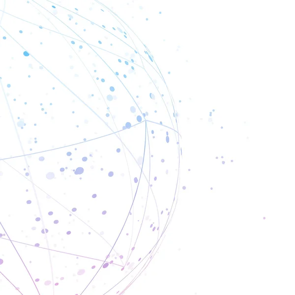 抽象科学的蓝色连接 Semisphere 背景布局 矢量插图 — 图库矢量图片
