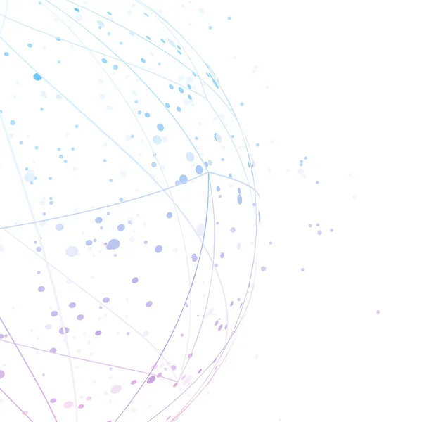 抽象科学的蓝色连接 Semisphere 背景布局 矢量插图 免版税图库矢量图片