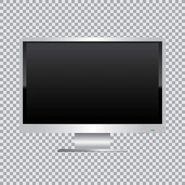 Monitor blanco fondo transparente — Vector de stock