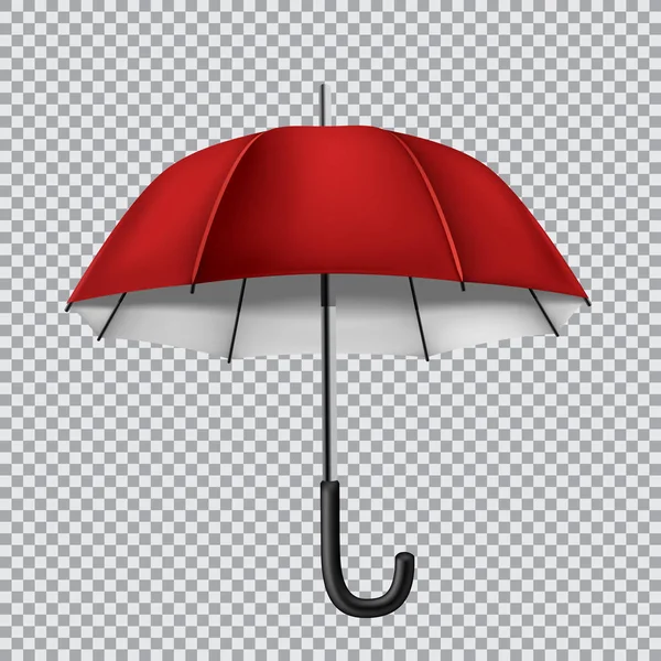Rött paraply transparent bakgrund — Stock vektor