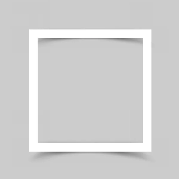 Cadre en papier ombre fond gris — Image vectorielle