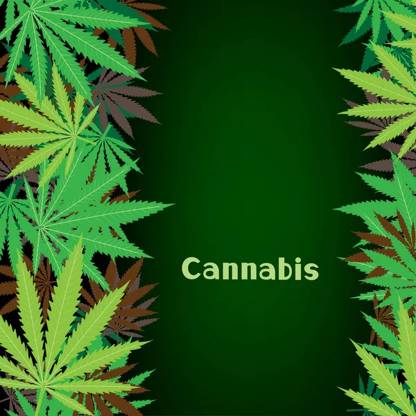 Cannabis fondo de cáñamo — Vector de stock