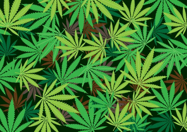 Cannabis Hanf radial dunkel — Stockvektor