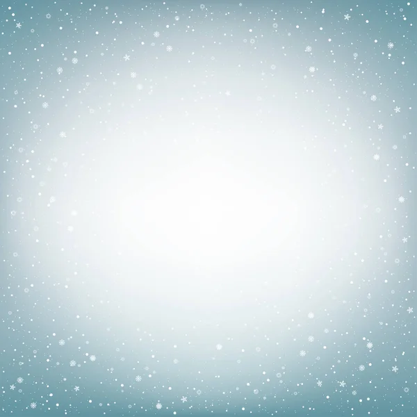 Luz azul neve fundo — Vetor de Stock