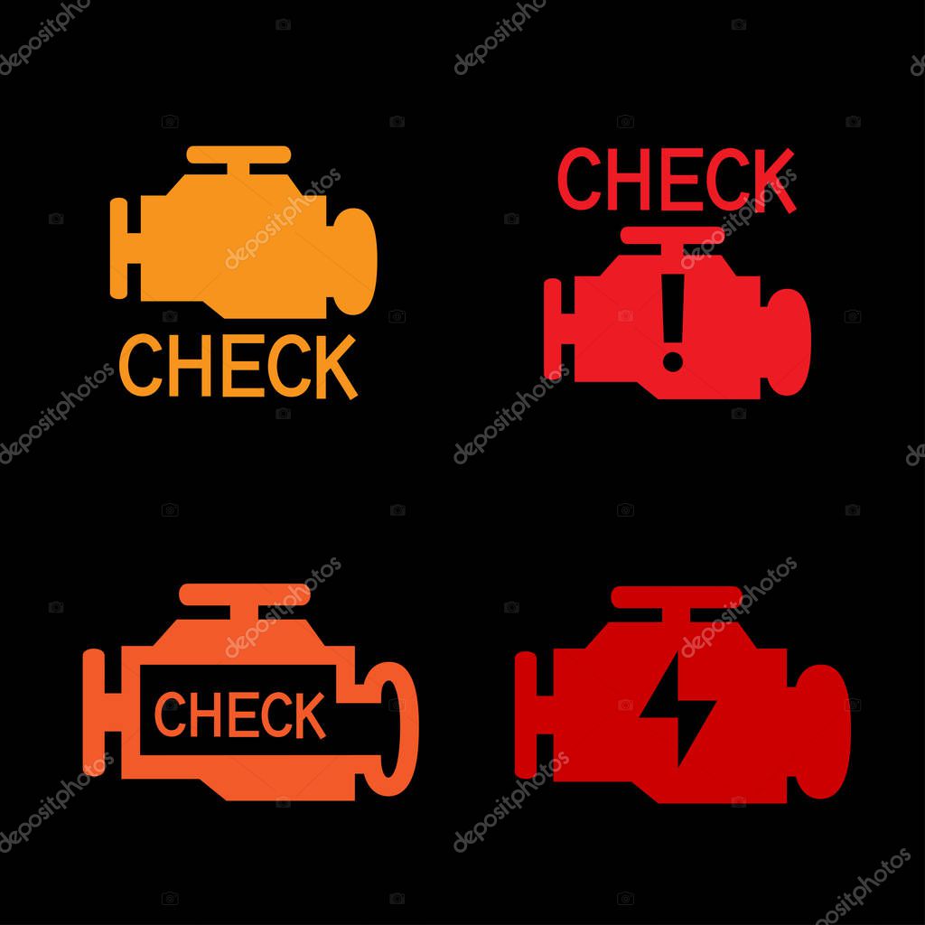 Motor Check Zeichen — Stockvektor © romvo79 135557470