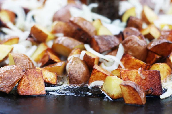 Patatas y cebolla fritas — Foto de Stock