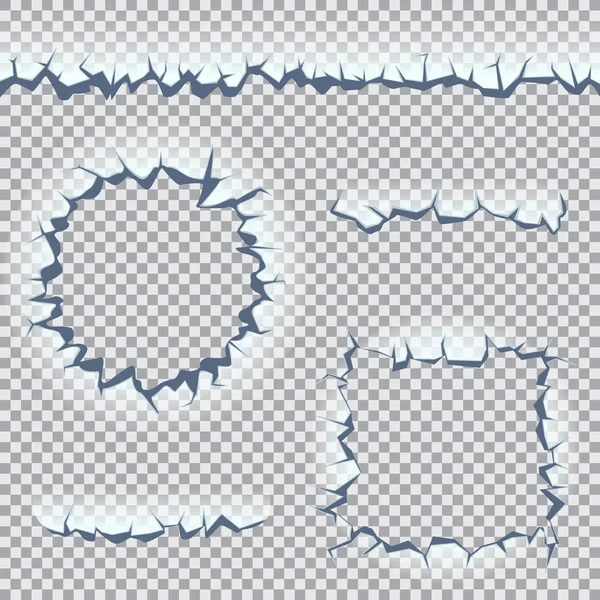 Fissure et trou ensemble — Image vectorielle