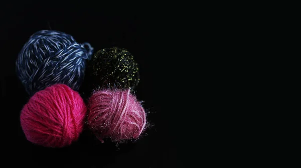 Four skeins knitting yarn — Stock Photo, Image