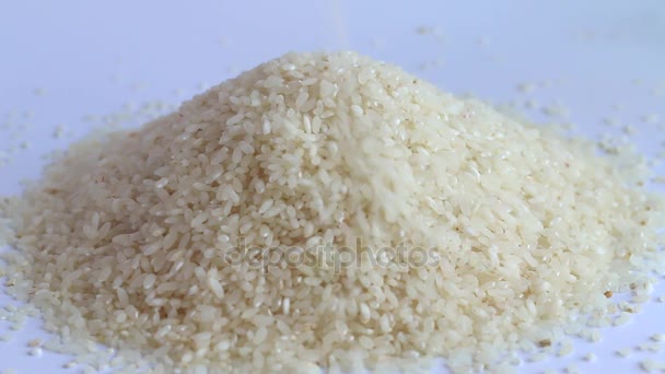 Grain rice falling back — Stock Video