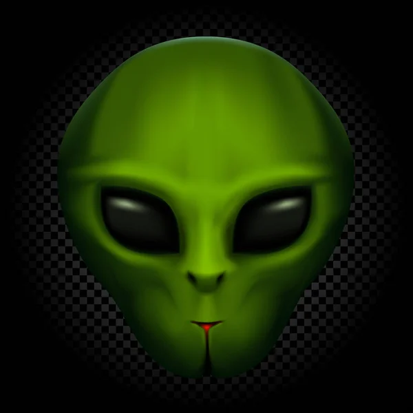 Alien in transparent dark — Stock Vector