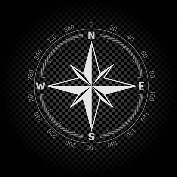 Kompass Richtungen dunkler Hintergrund — Stockvektor