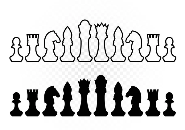 Échecs noir et blanc — Image vectorielle