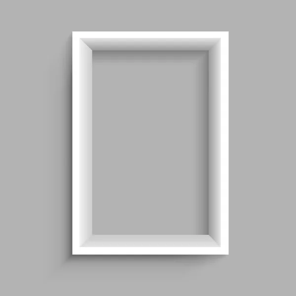 Estante blanco vertical rectangular — Vector de stock