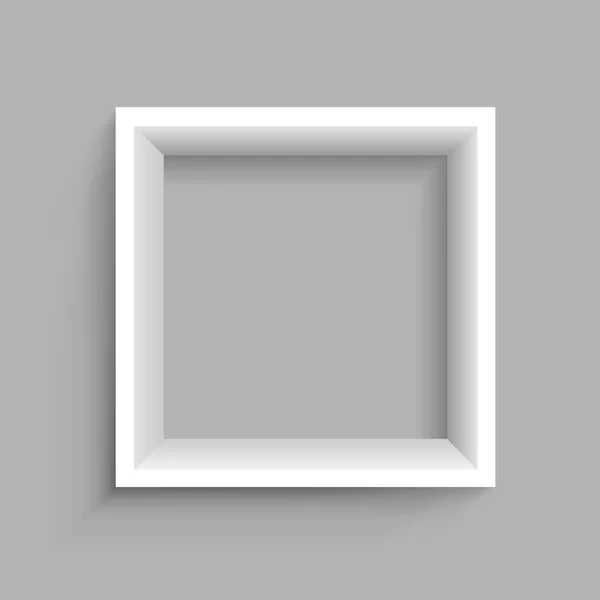 Plateau carré fond gris — Image vectorielle