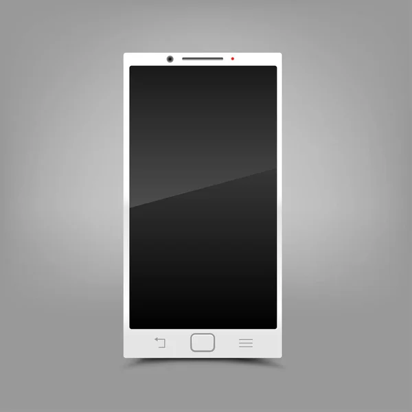 Vita smartphone grå bakgrund — Stock vektor