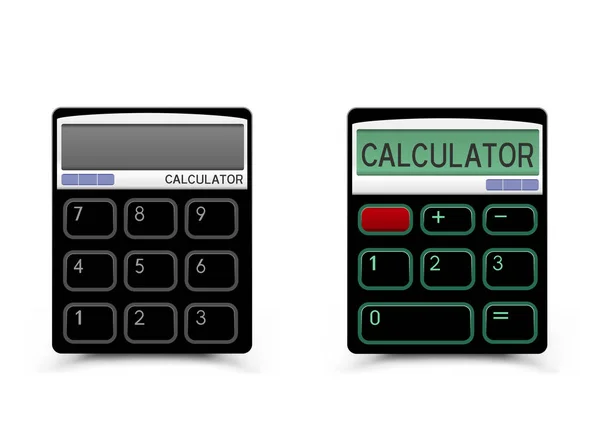 Black calculator icon — Stock Vector